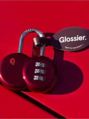 Glossier Red Combination collector padlock. Sold out!
